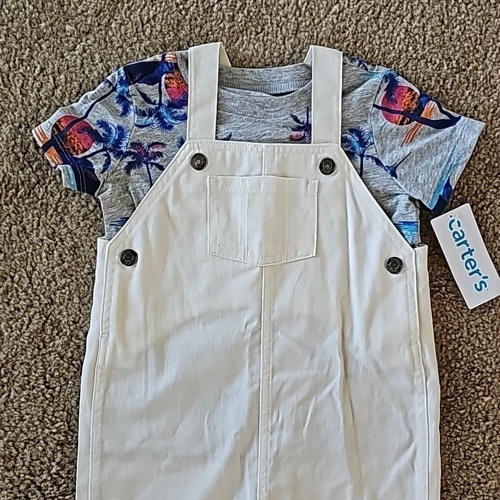 Carter's Baby Boys T-Shirt Shortall Set 24 Months